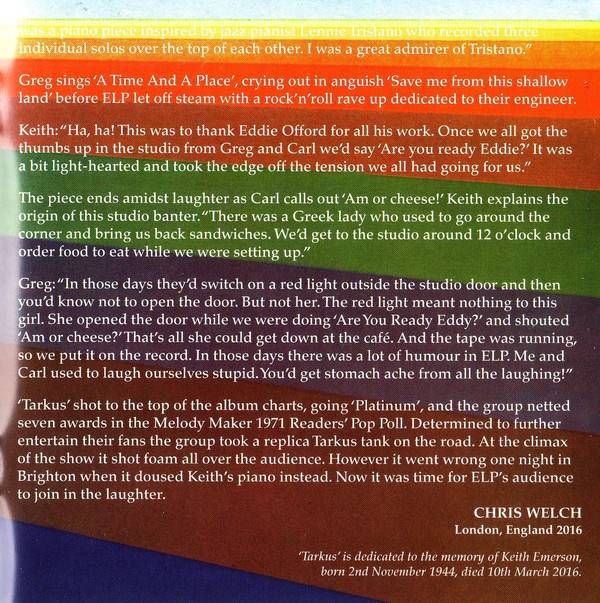 Emerson, Lake and Palmer Tarkus deluxe edition : Booklet 13